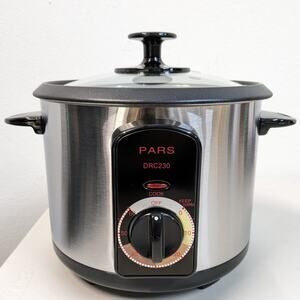 Pars Automatic Persian Rice Cooker Tahdig Rice Maker-STAINLESS-7 Cup-USED-112